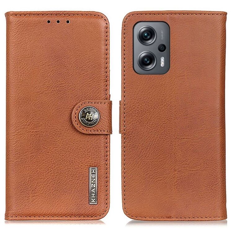 Чохол-книжка KHAZNEH Wallet Cover для Xiaomi Poco F5 / Redmi Note 12 Turbo - Brown: фото 1 з 9