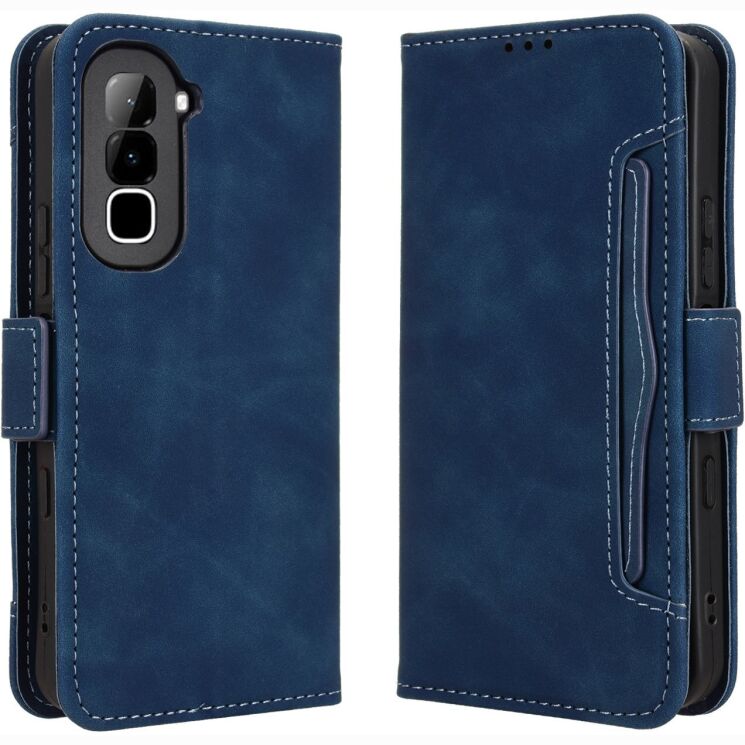 Чехол-книжка с карманами Deexe Wallet Stand для Infinix Hot 70 - Blue (422006L) Чехол-книжка с карманами Deexe Wallet Stand для Infinix Hot 70 - Blue: фото 1 из 17