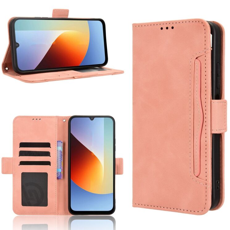 Чохол-книжка з кишеньками Deexe Wallet Stand для Xiaomi Redmi A7 Pro - Pink: фото 7 з 15