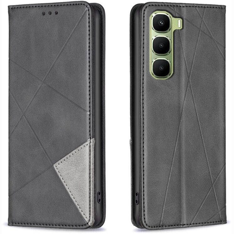 Чохол-книжка з кишеньками UniCase Geometric Pattern для Infinix Hot 70 - Black (422001B) Чохол-книжка з кишеньками UniCase Geometric Pattern для Infinix Hot 70 - Black: фото 1 з 10