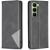 Чехол-книжка с карманами UniCase Geometric Pattern для Infinix Hot 70 - Black: фото 1 из 10