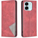 Чохол-книжка з кишеньками UniCase Geometric Pattern для OPPO A6x - Red: фото 1 з 10