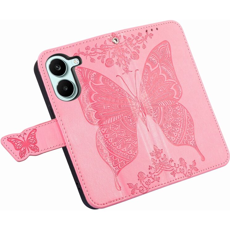 Чехол-книжка с рисунком UniCase Butterfly Pattern для Xiaomi Poco X8 Pro - Pink: фото 3 из 10