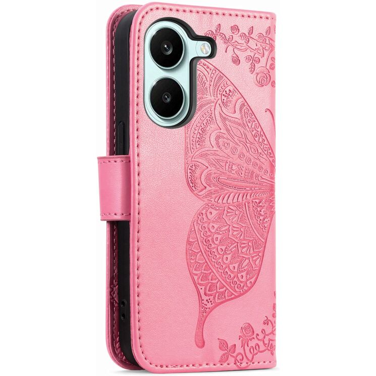 Чехол-книжка с рисунком UniCase Butterfly Pattern для Xiaomi Poco X8 Pro - Pink: фото 6 из 10