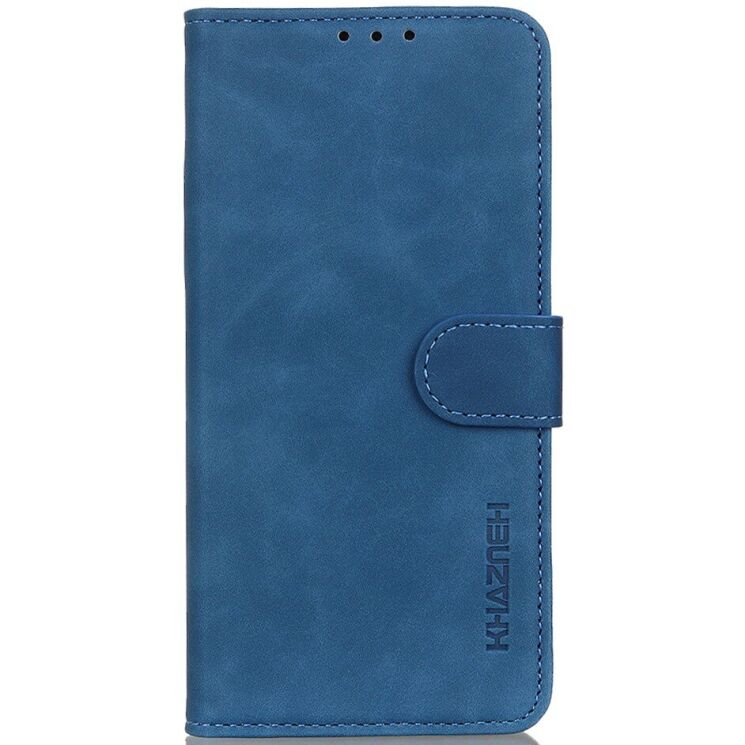Чехол-книжка с застежкой KHAZNEH Retro Wallet для Samsung Galaxy S26 Plus - Blue: фото 4 из 8