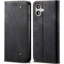 Чехол-книжка UniCase Jeans Wallet для Apple iPhone 16 Plus - Black: фото 1 из 6
