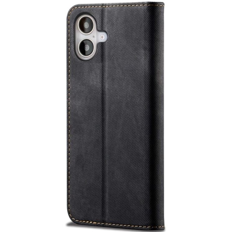 Чехол-книжка UniCase Jeans Wallet для Apple iPhone 16 Plus - Black: фото 6 из 6