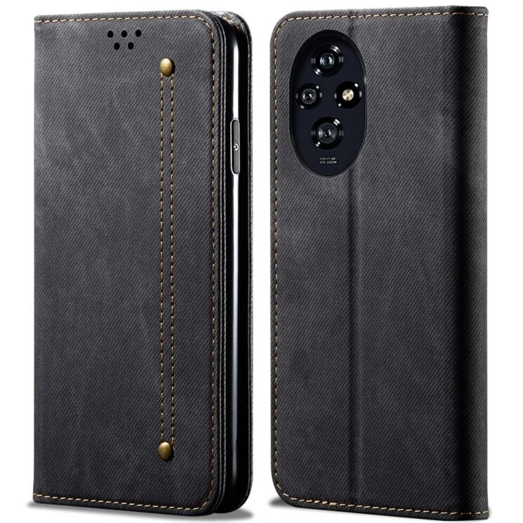 Чохол-книжка UniCase Jeans Wallet для Honor 200 Pro - Black: фото 1 з 6