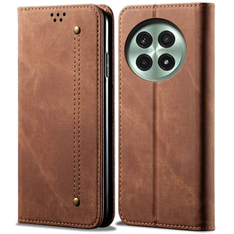 Чехол-книжка UniCase Jeans Wallet для OnePlus 13 - Coffee: фото 1 из 6