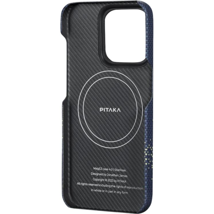 Чехол Pitaka StarPeak MagEZ Case 4 для Apple iPhone 15 Pro KI1501PMYG - Milky Way Galaxy: фото 4 из 16