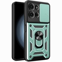 Чохол із захистом камери Deexe Armor Shield для Motorola Moto G75 - Green: фото 1 з 9