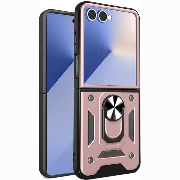 Чохол із захистом камери Deexe Armor Shield для Samsung Galaxy Flip 8 - Rose Gold (423503RG) Чохол із захистом камери Deexe Armor Shield для Samsung Galaxy Flip 8 - Rose Gold: фото 1 з 10