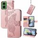 Чехол UniCase Butterfly Pattern для Motorola Moto G35 - Rose Gold (367911RG). Фото 4 из 7