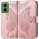 Чехол UniCase Butterfly Pattern для Motorola Moto G35 - Rose Gold (367911RG). Фото 1 из 7