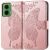 Чехол UniCase Butterfly Pattern для Motorola Moto G35 - Rose Gold: фото 1 из 7