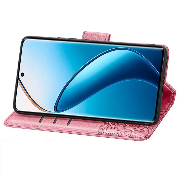 Чехол UniCase Butterfly Pattern для Realme 12 / 12 Plus - Pink: фото 3 из 8