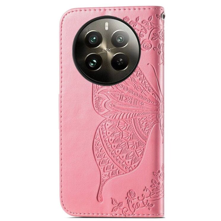 Чехол UniCase Butterfly Pattern для Realme 12 / 12 Plus - Pink: фото 5 из 8