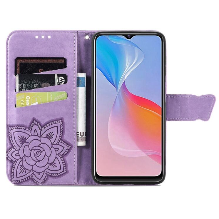 Чехол UniCase Butterfly Pattern для VIVO Y33s / Y21 / Y21s - Light Purple: фото 2 из 10