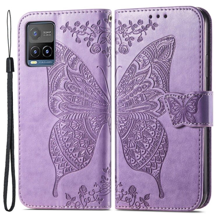 Чехол UniCase Butterfly Pattern для VIVO Y33s / Y21 / Y21s - Light Purple: фото 1 из 10