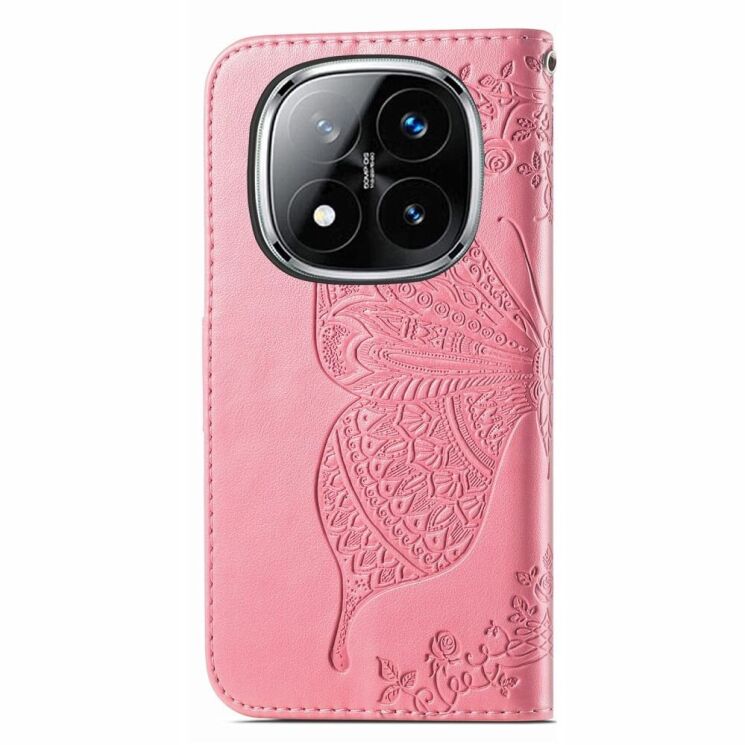 Чехол UniCase Butterfly Pattern для Xiaomi Redmi Note 14 Pro 5G - Pink: фото 5 из 9