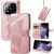 Чехол UniCase Butterfly Pattern для Xiaomi Redmi Note 14 Pro - Rose Gold: фото 1 из 14