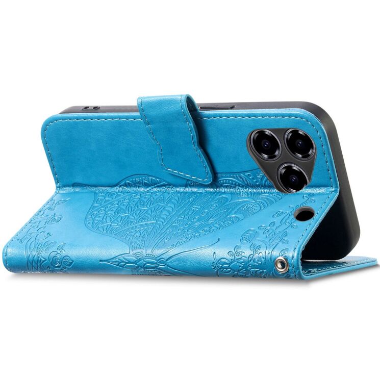 Чехол UniCase Butterfly Pattern для ZTE Blade A76 - Blue: фото 3 из 10