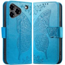 Чехол UniCase Butterfly Pattern для ZTE Blade A76 - Blue: фото 1 из 10