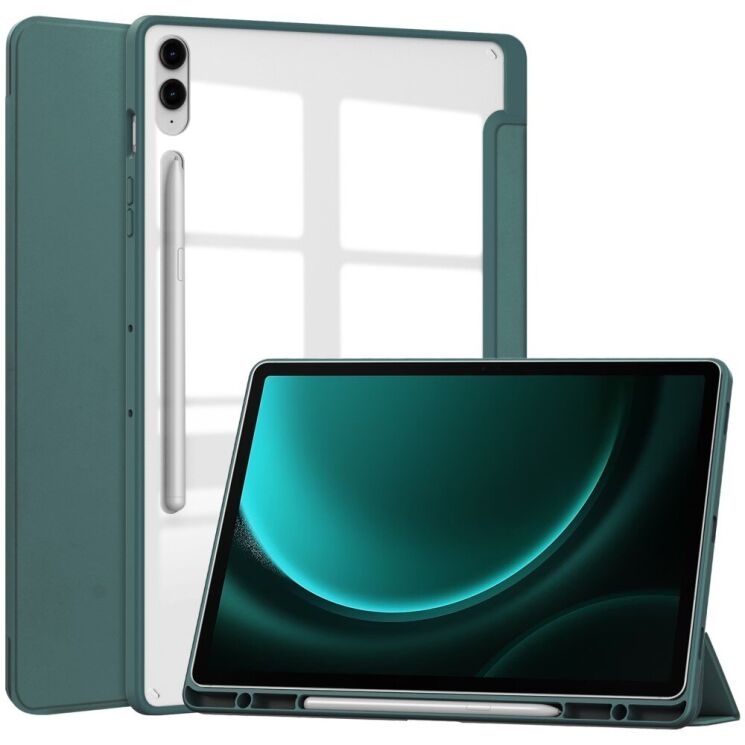 Чехол UniCase Folio Style для Samsung Galaxy Tab S9 FE Plus (X610/616) - Green: фото 1 из 8