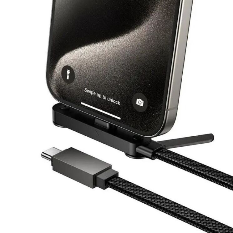 Кабель Hoco U150 Type-C to Type-C 60W (3A, 1.2m) - Black: фото 5 из 9