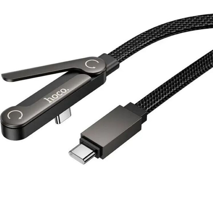 Кабель Hoco U150 Type-C to Type-C 60W (3A, 1.2m) - Black: фото 2 из 9