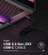 Кабель Ringke RCC-20G10 Type-C to Type-C 240W (5A, 2m) 8809961785078 - Black (896546B). Фото 3 из 21