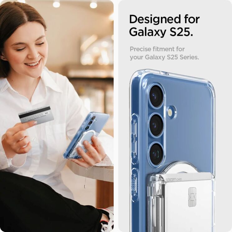 Кардхолдер Spigen Ultra Hybrid (Mag Fit) AFA09206 - Crystal Clear: фото 17 з 21