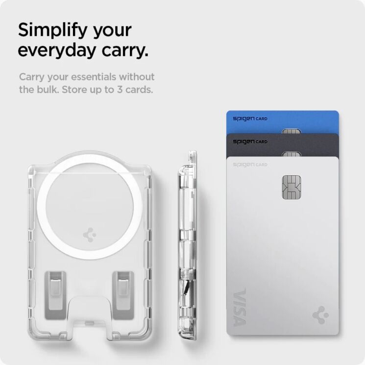 Кардхолдер Spigen Ultra Hybrid (Mag Fit) AFA09206 - Crystal Clear: фото 18 з 21