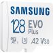 Карта памяти MicroSDXC Samsung EVO Plus 128GB C10 UHS-I R160MB/s + адаптер (MB-MC128SA/EU) - White (945173). Фото 6 из 14