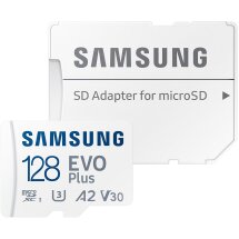 Карта памяти MicroSDXC Samsung EVO Plus 128GB C10 UHS-I R160MB/s + адаптер (MB-MC128SA/EU) - White: фото 1 из 14