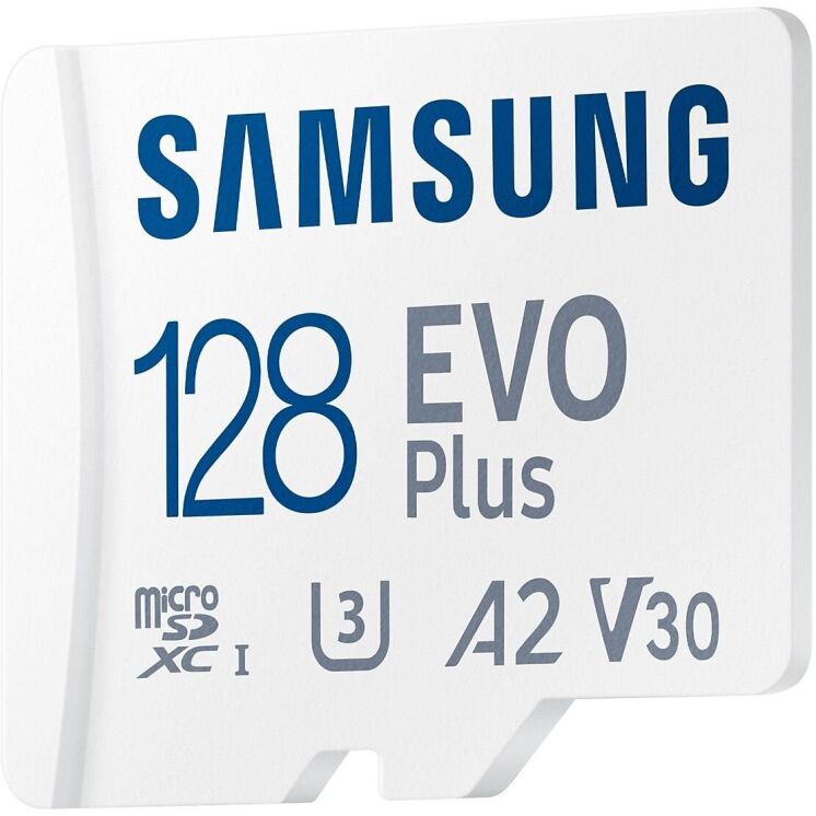 Карта памяти MicroSDXC Samsung EVO Plus 128GB C10 UHS-I R160MB/s + адаптер (MB-MC128SA/EU) - White: фото 5 из 14