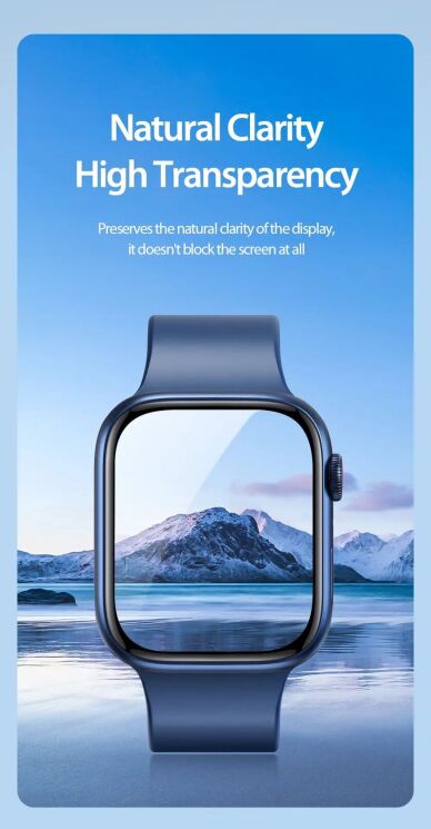 Комплект защитных пленок DUX DUCIS 3D Curved Screen для Apple Watch 45 mm (7 / 8 / 9 Series) - Black: фото 14 из 19