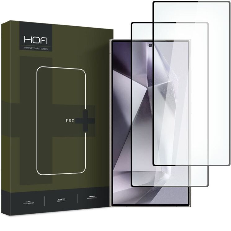 Комплект захисних стекол (2шт) HOFI Glass Pro+ (FP) для Samsung Galaxy S24 Ultra (S928) - Black: фото 1 з 4