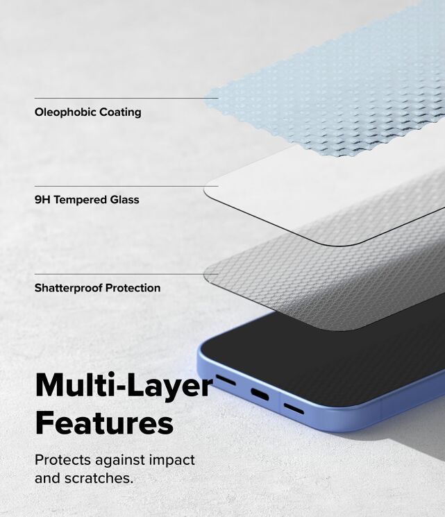 Комплект защитных стекол (2шт) Ringke Screen Protector Tempered Glass для Google Pixel 10a (8800328818439): фото 9 из 15