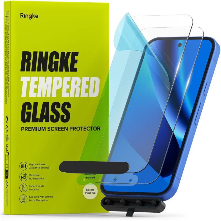 Комплект защитных стекол (2шт) Ringke Screen Protector Tempered Glass для Google Pixel 10a (8800328818439): фото 1 из 15