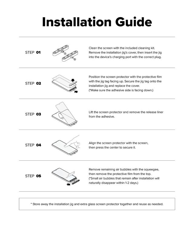 Комплект защитных стекол (2шт) Ringke Screen Protector Tempered Glass для Google Pixel 10a (8800328818439): фото 13 из 15