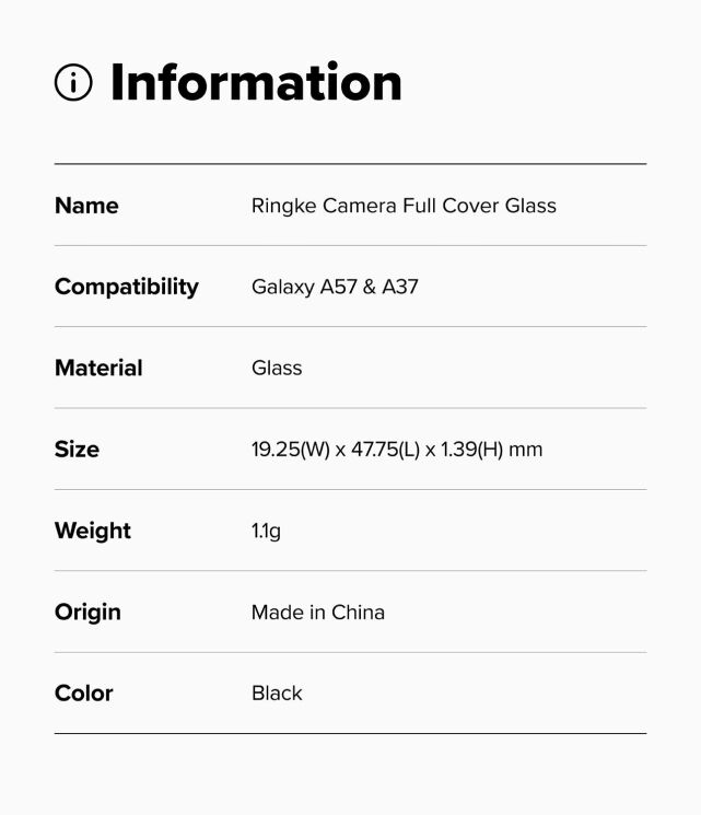 Комплект захисних стекол Ringke Camera Protector Glass для Samsung Galaxy A37 (A376) / Galaxy A57 (A576) 8800328818200 - Black: фото 14 з 14