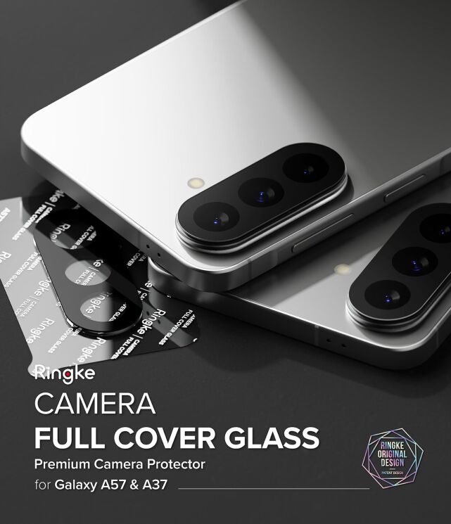 Комплект захисних стекол Ringke Camera Protector Glass для Samsung Galaxy A37 (A376) / Galaxy A57 (A576) 8800328818200 - Black: фото 4 з 14