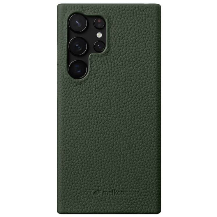 Кожаный чехол MELKCO Leather Case для Samsung Galaxy S24 Ultra (S928) - Dark Green: фото 1 из 4