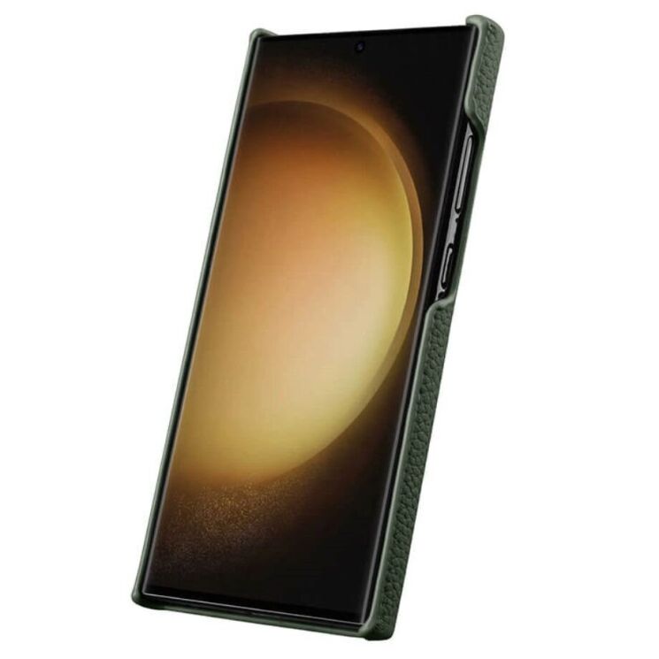 Кожаный чехол MELKCO Leather Case для Samsung Galaxy S24 Ultra (S928) - Dark Green: фото 3 из 4