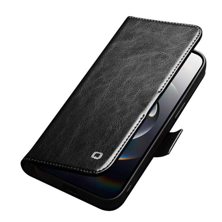 Кожаный чехол QIALINO Classic Case для Apple iPhone 16e - Black: фото 4 из 6
