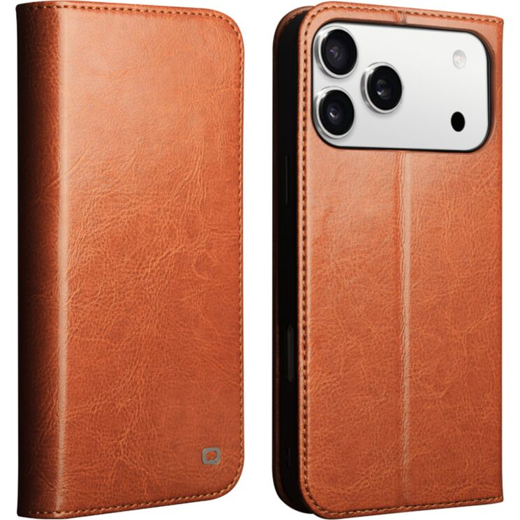Шкіряний чохол QIALINO Classic Case для iPhone 18 Pro Max / 17 Pro Max - Light Brown: фото 1 з 13