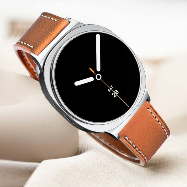Кожаный ремешок Deexe Genuine Leather для Samsung Galaxy Watch 8 (40/44mm) / 8 Classic - Black: фото 5 из 5