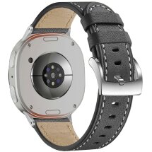 Шкіряний ремінець Deexe Genuine Leather для Samsung Galaxy Watch 8 (40/44mm) / 8 Classic - Black: фото 1 з 5