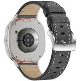 Кожаный ремешок Deexe Genuine Leather для Samsung Galaxy Watch 8 (40/44mm) / 8 Classic - Black: фото 1 из 5